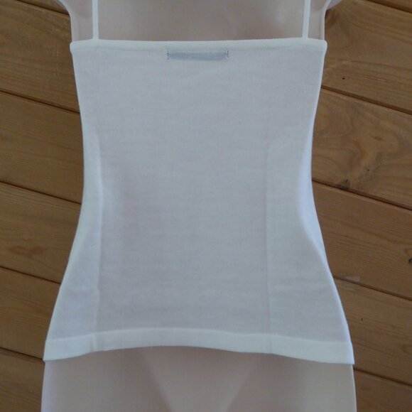 LA BREA Off White Knit Sequin Cami Sleeveless Stretchy Top S EUC - Picture 8 of 9